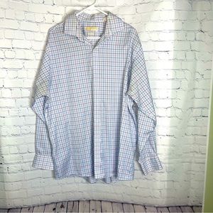 Michael Kors button down striped dress shirt men SZ XL